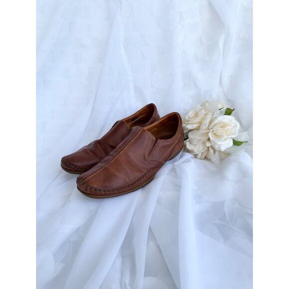Pikolinos Brown Leather Driving shoes Slip On Loafers Men's 45 US 11-11.5 Spain - Picture 2 of 11